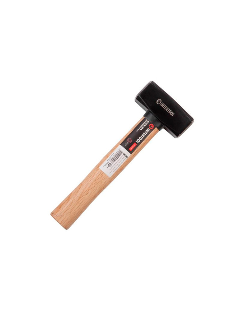 Молоток Intertool - 1000 г, ручка дерево (HT-0220)