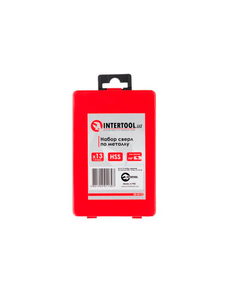 Набір свердел по металу Intertool - 13 шт. (1,5-6,5 мм) (SD-0113)