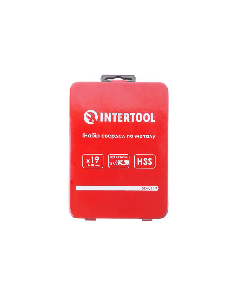 Набір свердел по металу Intertool - 19 шт. (1-10 мм) (SD-0119)