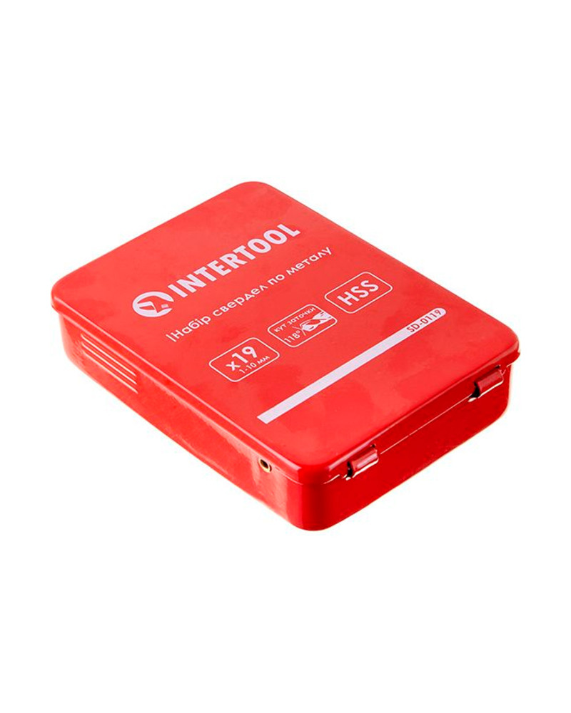 Набір свердел по металу Intertool - 19 шт. (1-10 мм) (SD-0119)