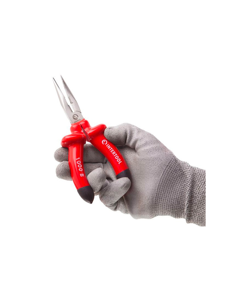 Щипці подовжені прямі Intertool - 160 мм 1000В (NT-0326)