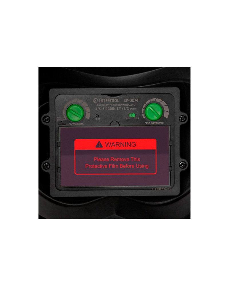 Маска зварювальника хамелеон Intertool - 98 x 53мм x 4 сенсора (SP-0064)