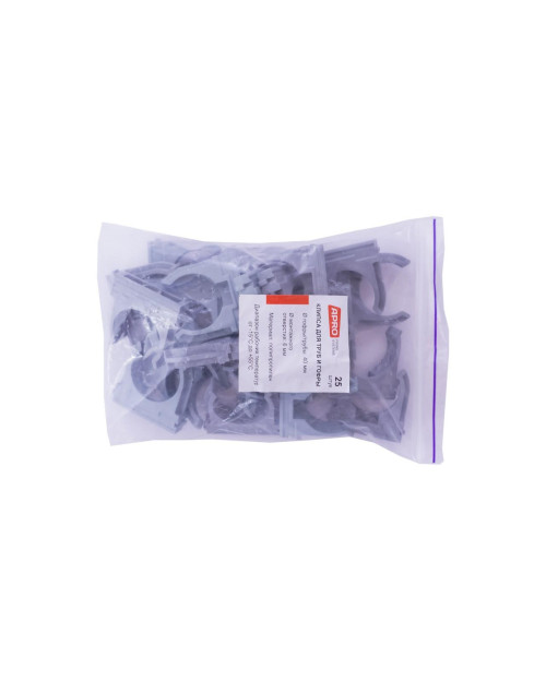 Кліпса для гофри Apro - 40 мм сіра (25 шт.) (KG-40G)