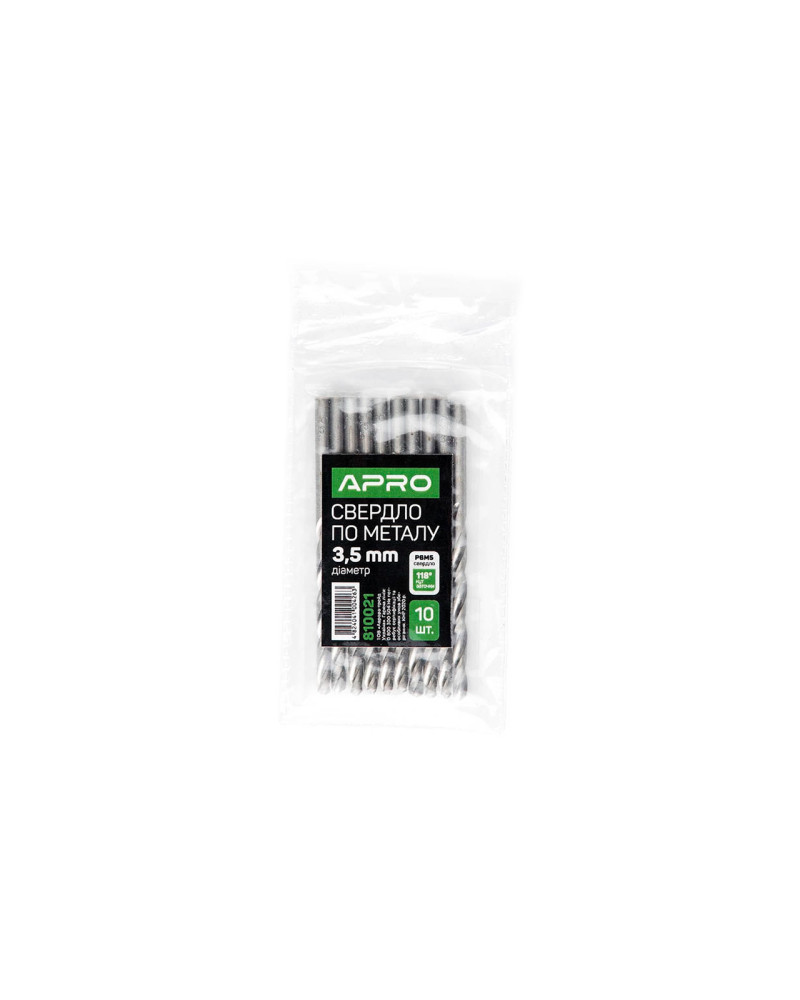 Свердло по металу Apro - 3,8 мм Р6М5 (810024)