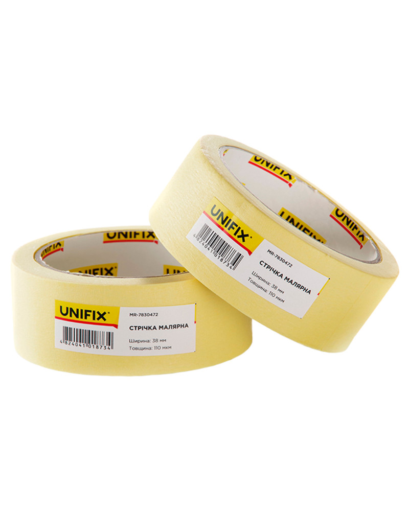 Стрічка малярська Unifix - 38 мм x 40 м жовта (MR-7830472)