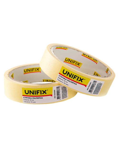 Стрічка малярська Unifix - 25 мм x 20 м жовта (MR-7520261)