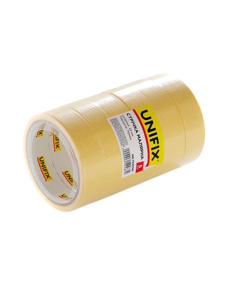 Стрічка малярська Unifix - 25 мм x 20 м жовта (MR-7520261)
