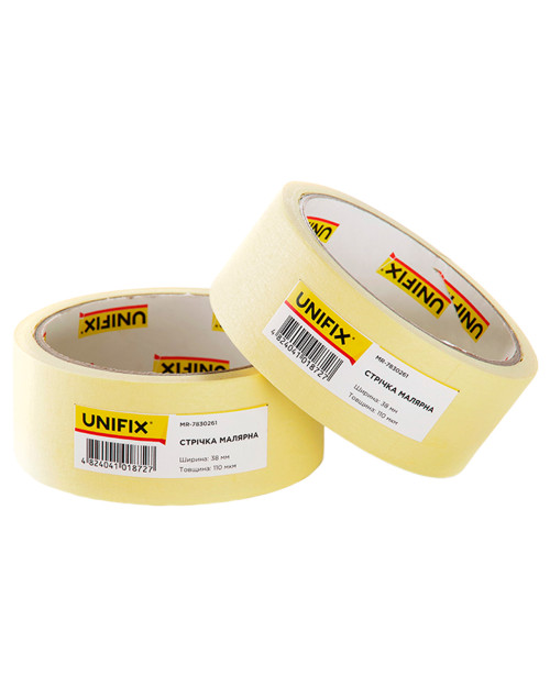 Стрічка малярська Unifix - 38 мм x 20 м жовта (MR-7830261)