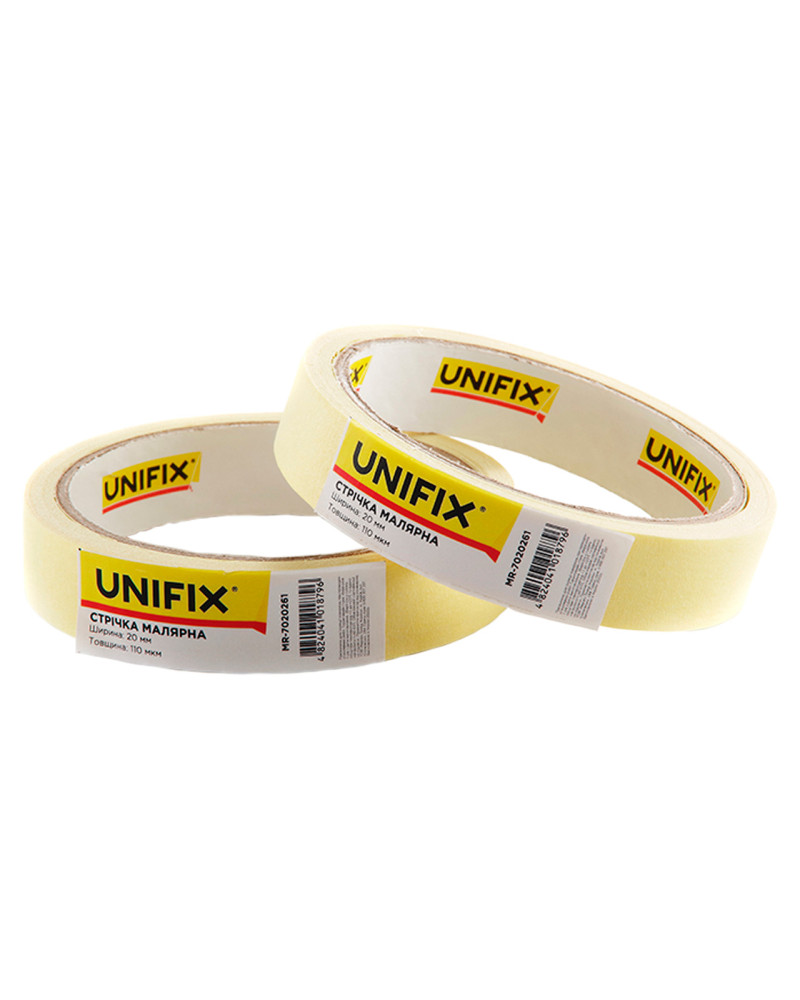 Стрічка малярська Unifix - 20 мм x 20 м жовта (MR-7020261)