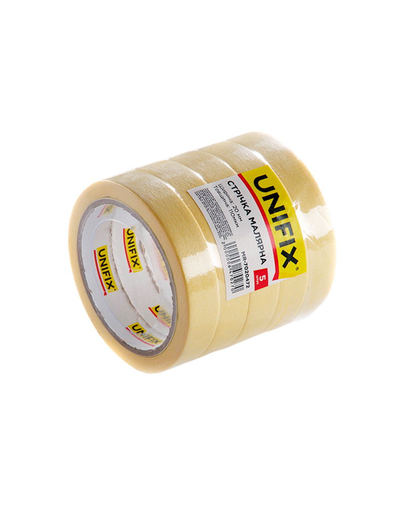 Стрічка малярська Unifix - 20 мм x 20 м жовта (MR-7020261)