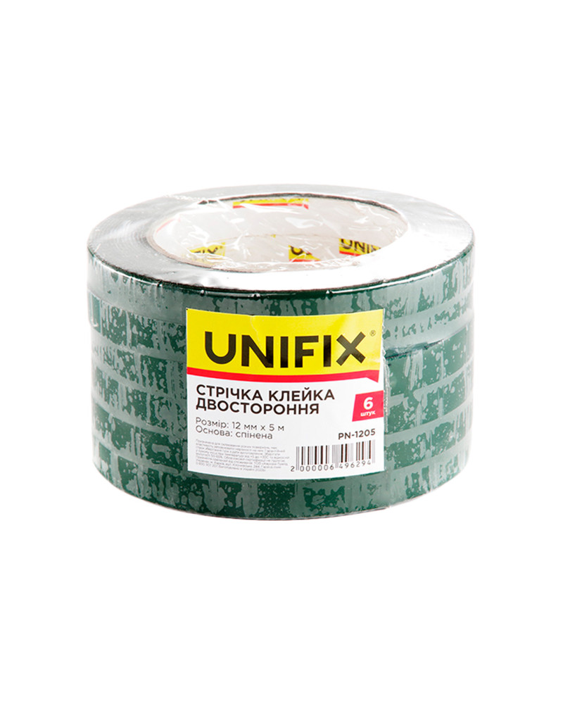 Скотч двосторонній Unifix - 12 мм x 5 м спінений (PN-1205)