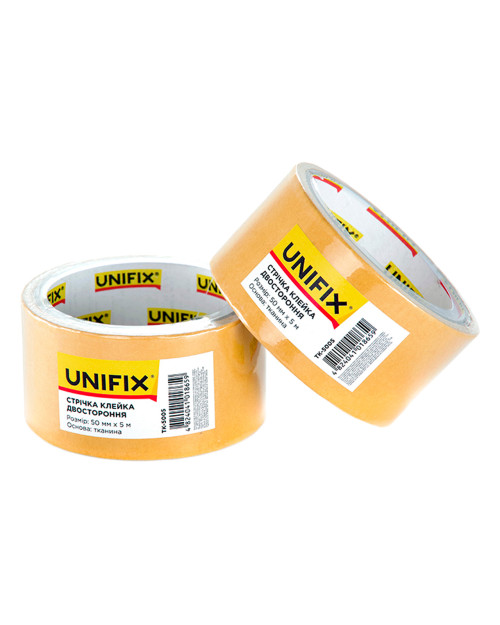 Скотч двосторонній Unifix - 50 мм x 5 м тканина (TK-5005)