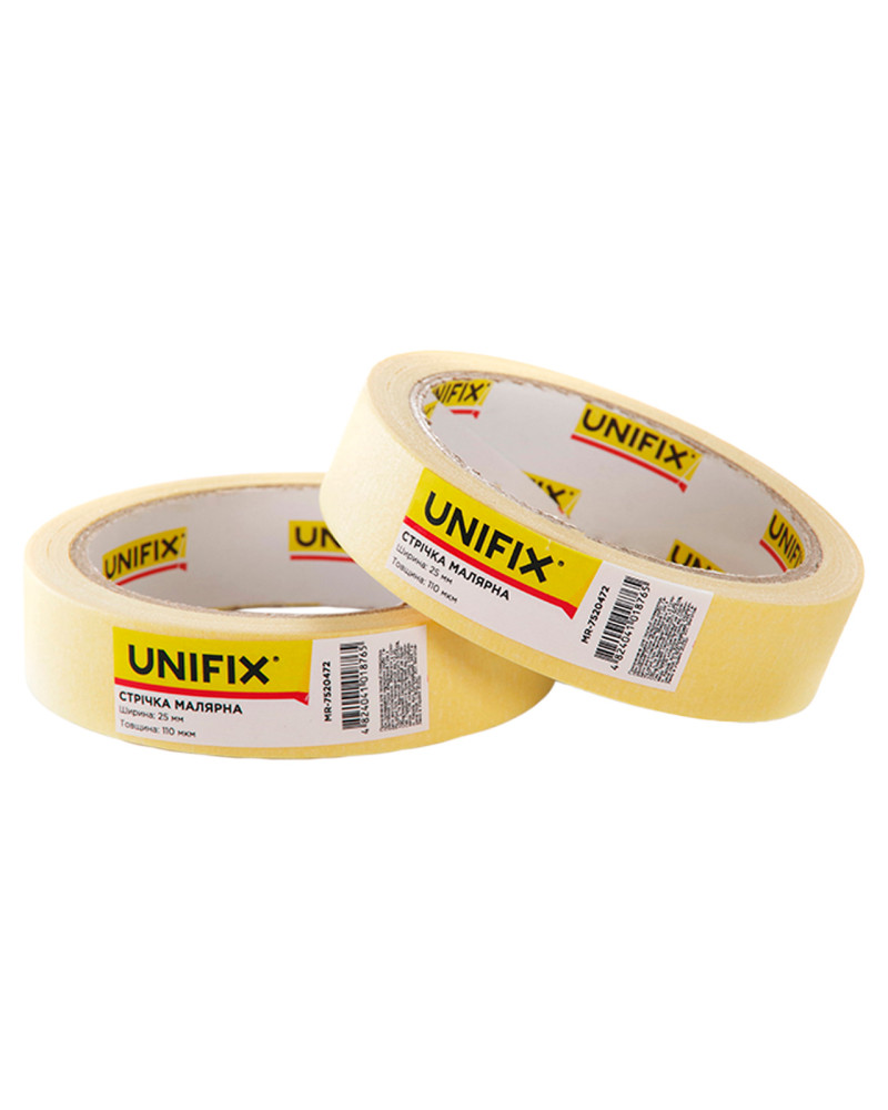 Стрічка малярська Unifix - 25 мм x 40 м жовта (MR-7520472)