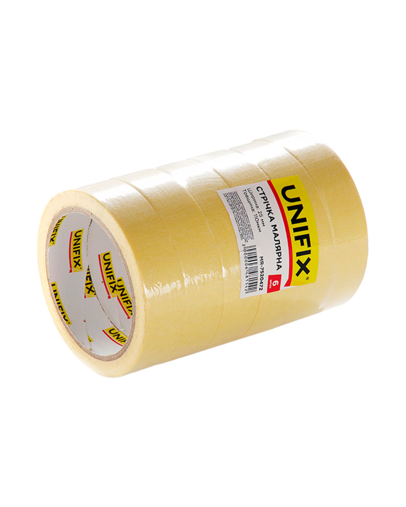 Стрічка малярська Unifix - 25 мм x 40 м жовта (MR-7520472)