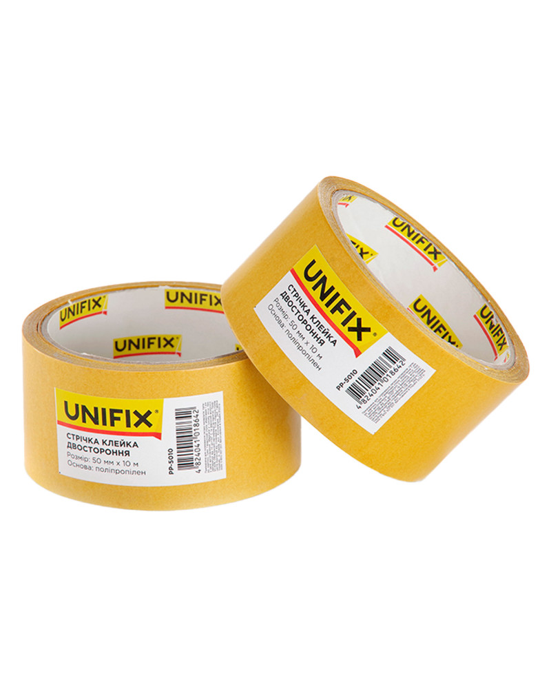 Скотч двосторонній Unifix - 50 мм x 10 м поліпропілен (PP-5010)