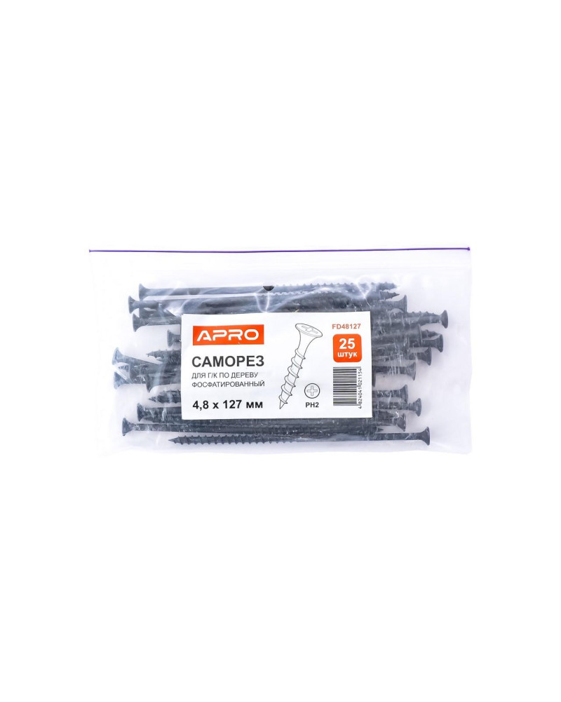 Саморіз по дереву Apro - 4,8 x 127 мм (25 шт.) (FD48127)
