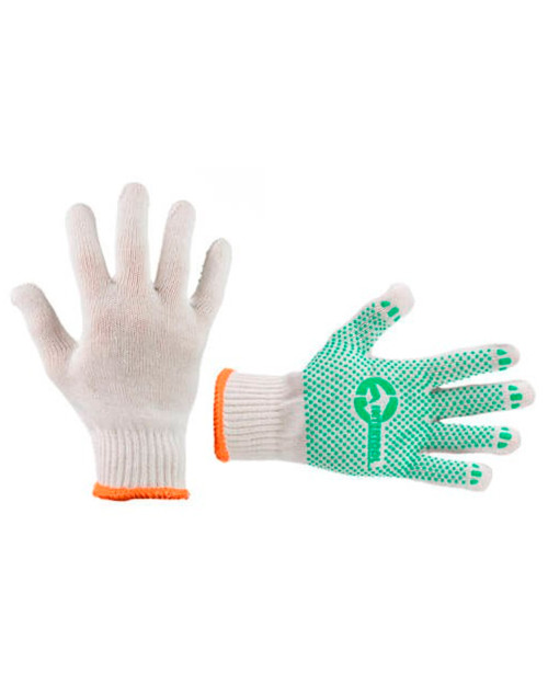 Рукавички Intertool - 60/40 з точкою 90г білі 10