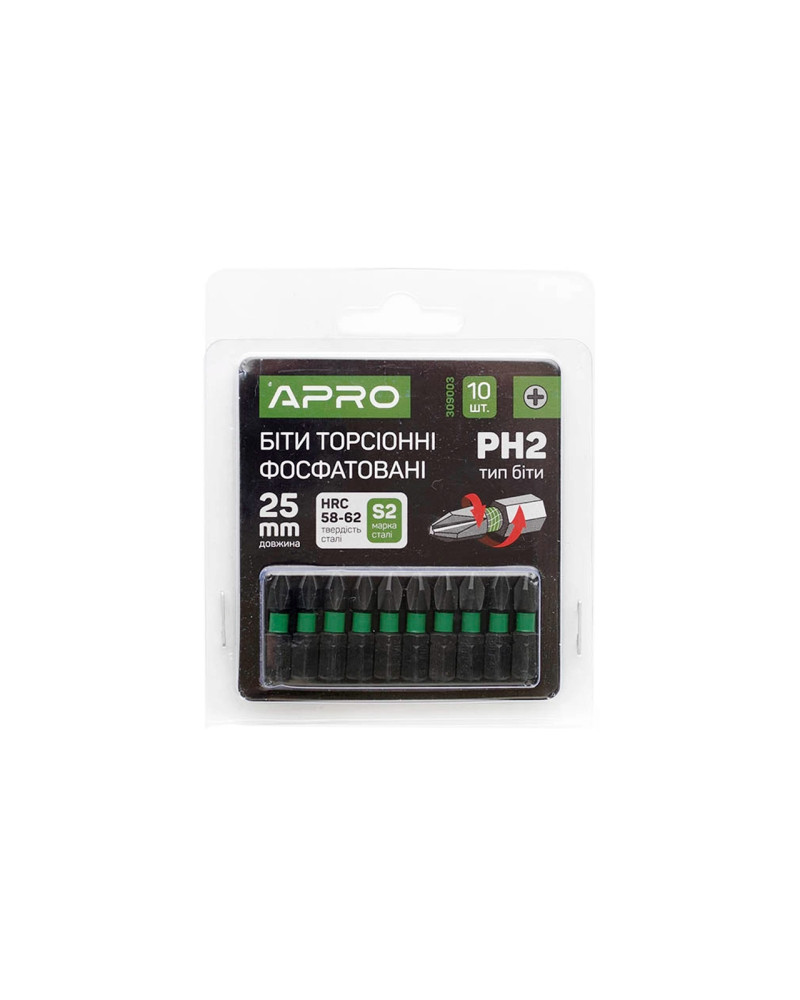 Біта Apro - PH2 x 25 мм ударна (10 шт.) (309003)
