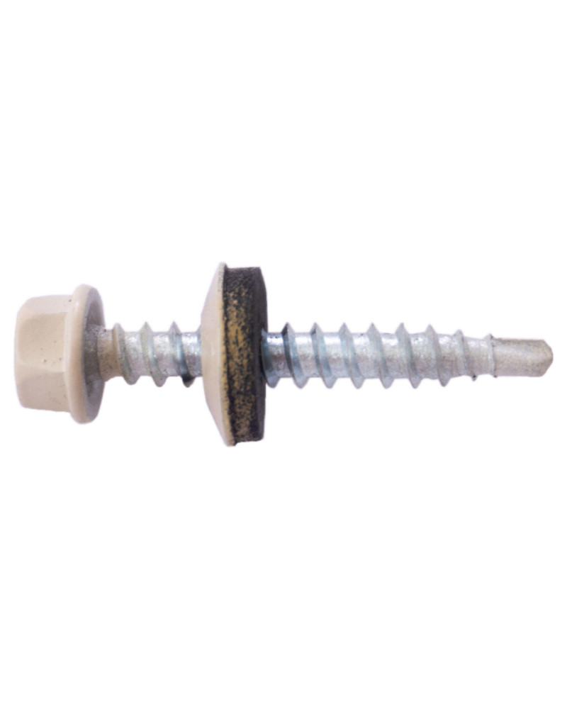 Саморіз покрівельний Apro - 4,8 x 35 мм RAL 1015 (50 шт.) (SDS48351015)