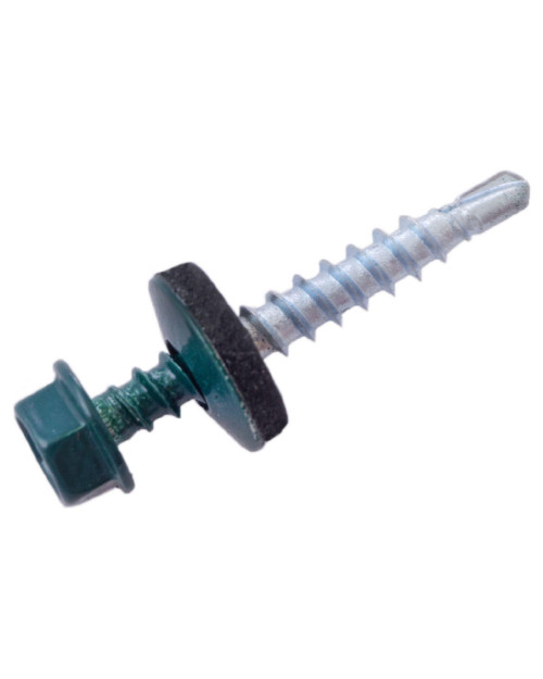 Саморіз покрівельний Apro - 4,8 x 35 мм RAL 6005 (50 шт.) (SDS48356005)