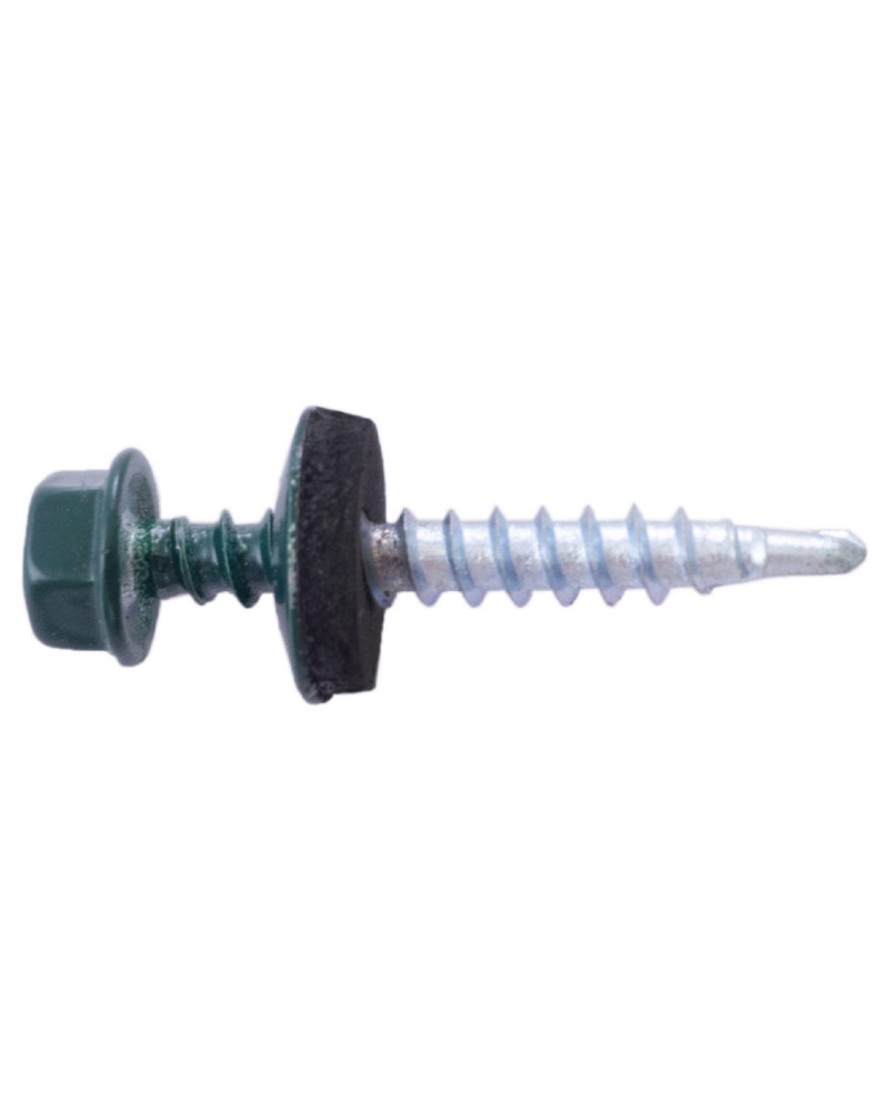 Саморіз покрівельний Apro - 4,8 x 35 мм RAL 6005 (50 шт.) (SDS48356005)