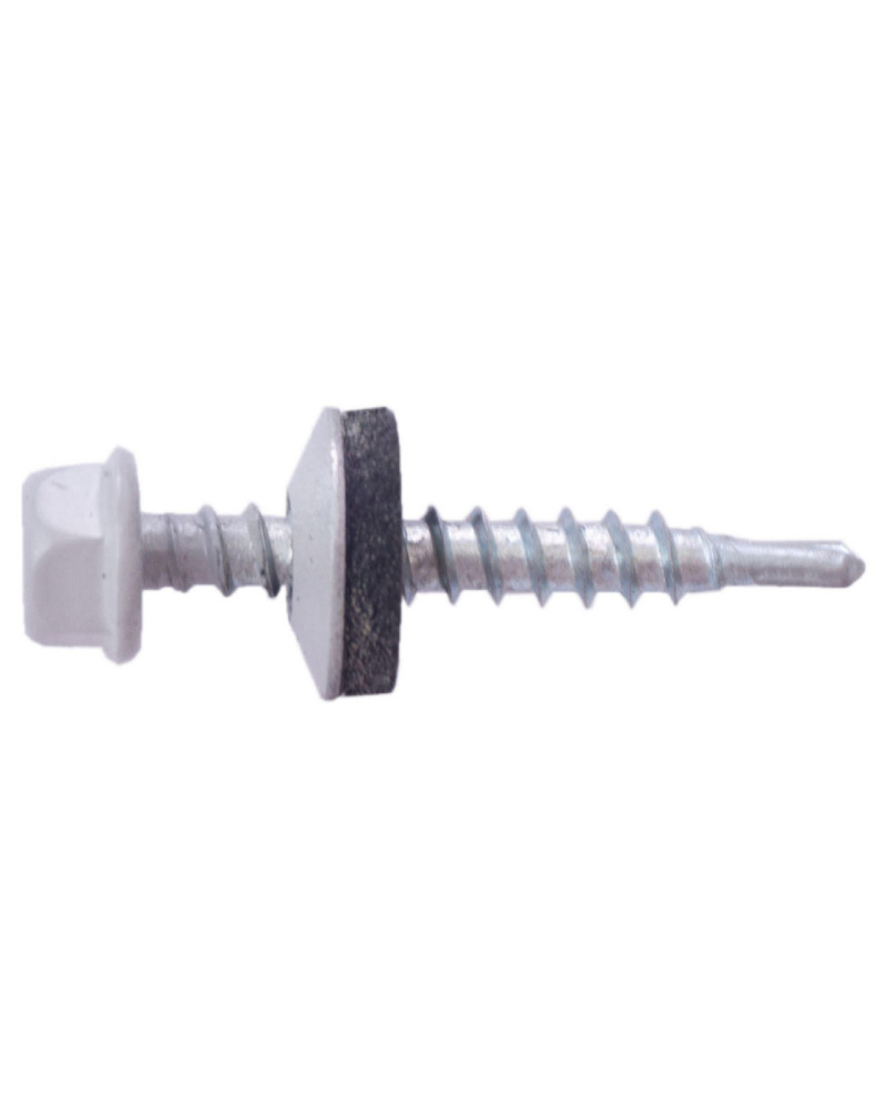 Саморіз покрівельний Apro - 4,8 x 35 мм RAL 9006 (50 шт.) (SDS48359006)
