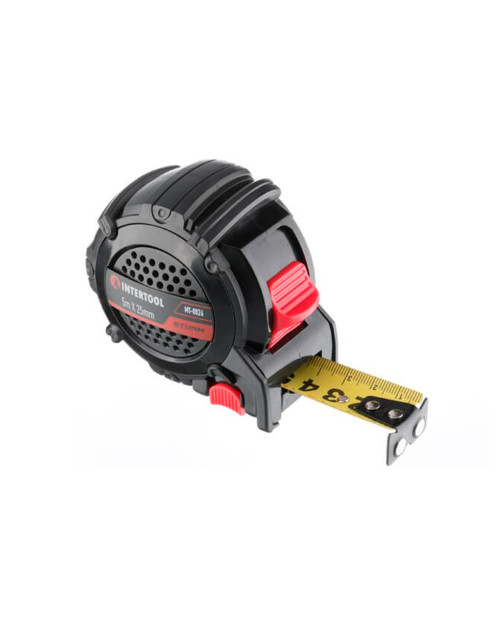 Рулетка Intertool - 5 м x 25 мм Storm магніт (MT-0826)
