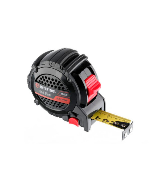 Рулетка Intertool - 8 м x 25 мм Storm магніт (MT-0828)