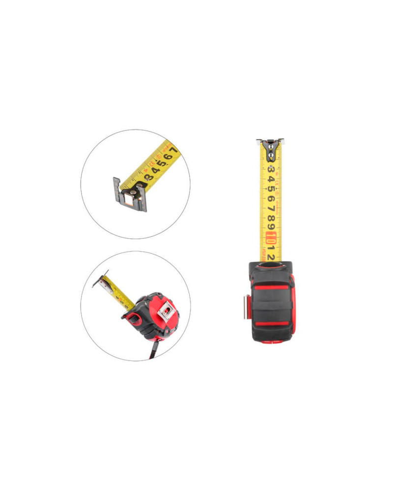 Рулетка Intertool - 5 м x 25 мм Storm магнтіт автостоп (MT-0845)