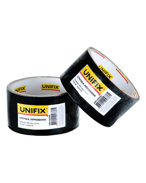 Стрічка армована Unifix - 50 мм x 5 м Чорна (ARM-5005B)