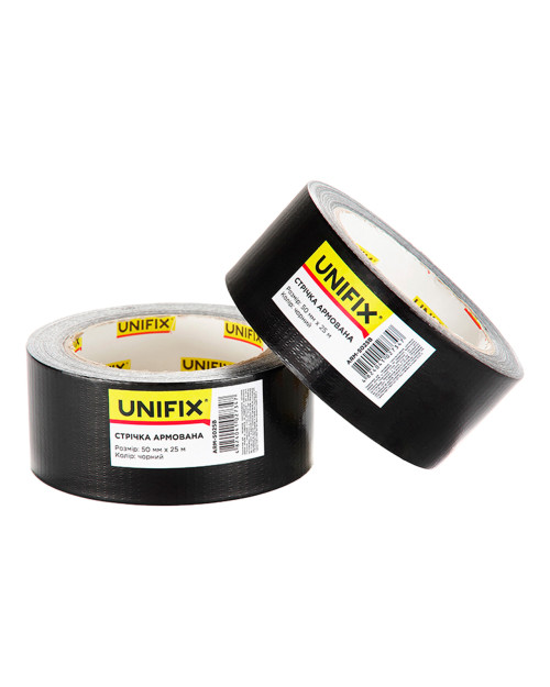 Стрічка армована Unifix - 50 мм x 25 м Чорна (ARM-5025B)