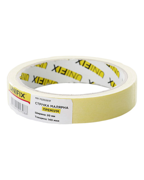 Стрічка малярська Unifix - 20 мм x 20 м преміум (MR-7020261P)