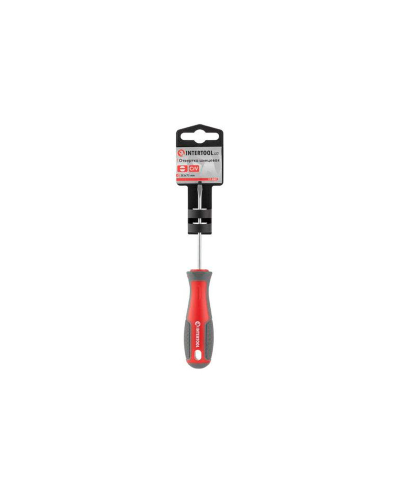 Викрутка Intertool - SL3 x 75 мм Pro (VT-3301)