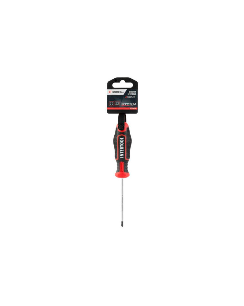 Викрутка Intertool - PH0 x 75 мм Storm (VT-3413)