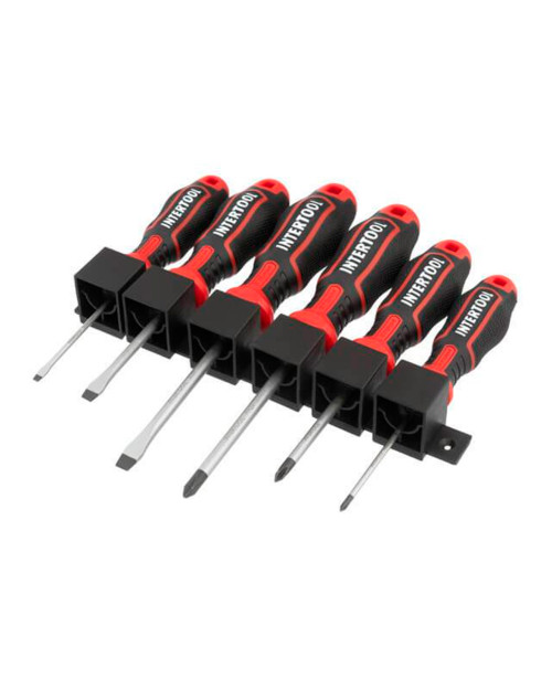 Набір викруток Intertool-Storm - PH0 x PH1 x PH2 x SL3 x SL5 x SL6 (6шт) (VT-3436)