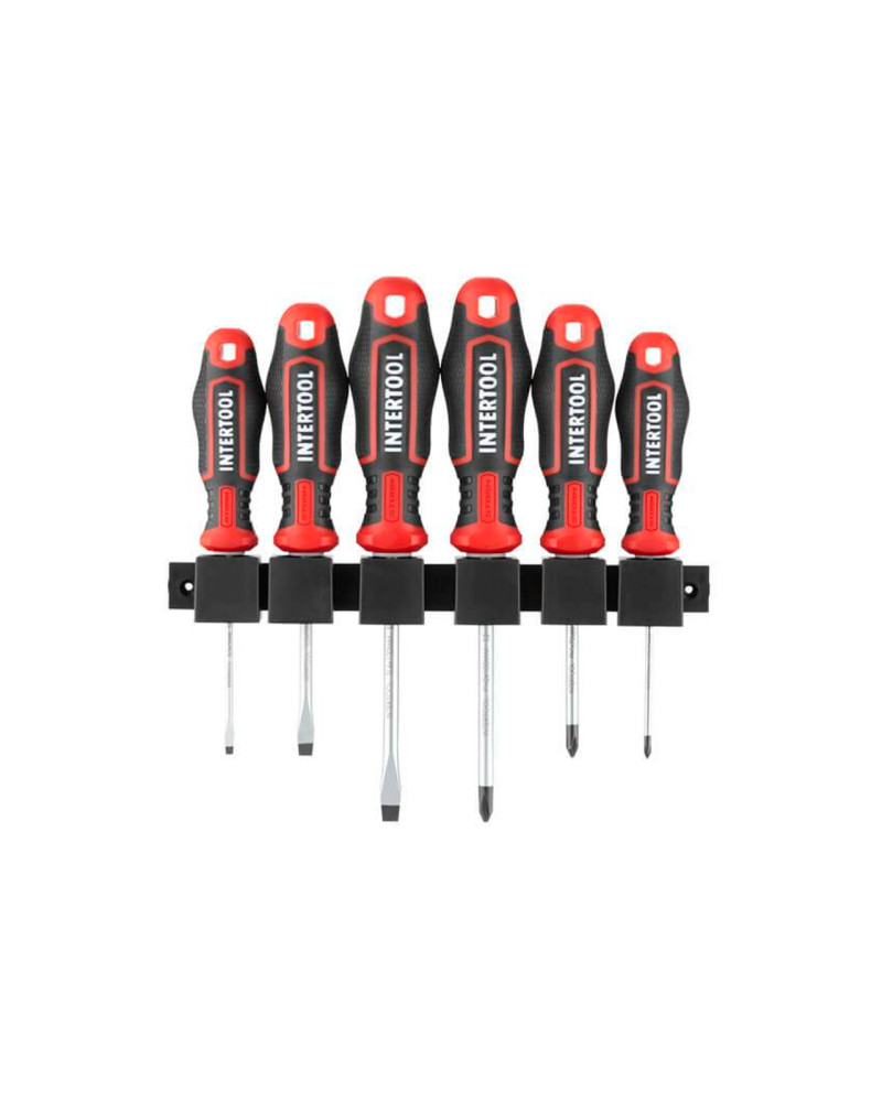 Набір викруток Intertool-Storm - PH0 x PH1 x PH2 x SL3 x SL5 x SL6 (6шт) (VT-3436)