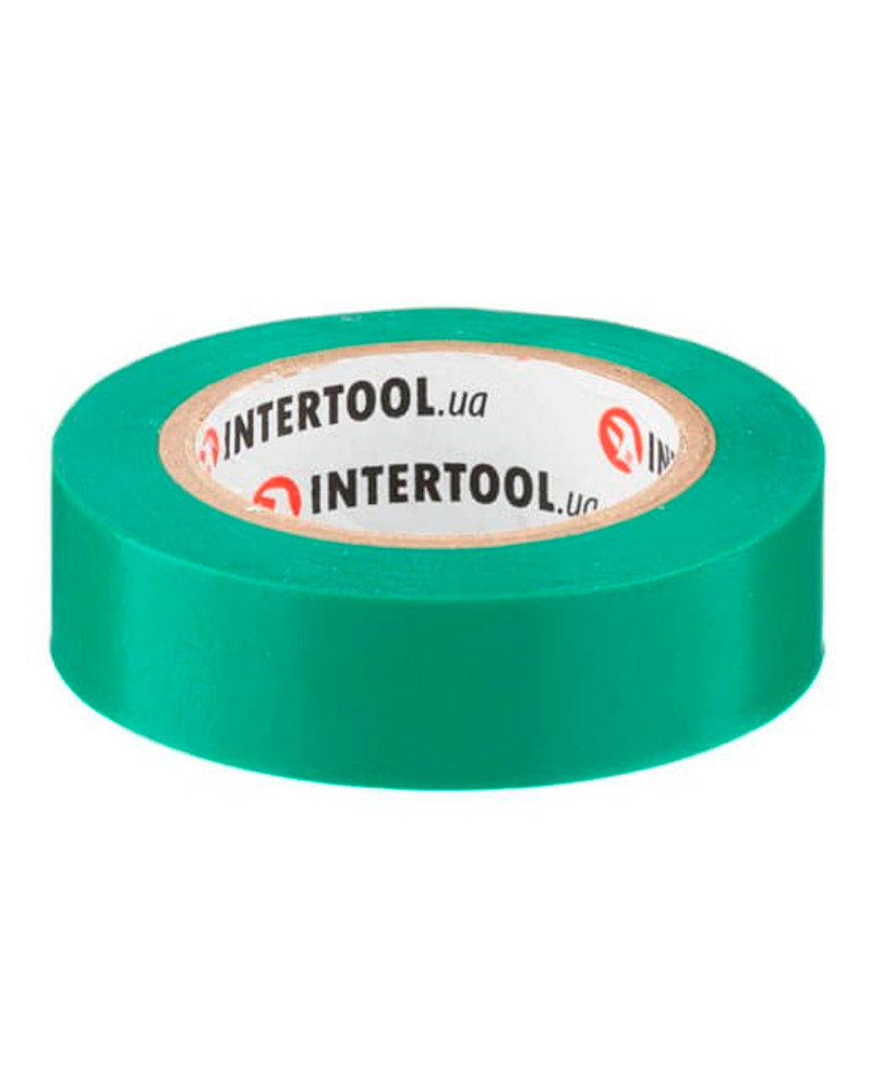 Стрічка ізоляційна Intertool - 10 м x 17 x 0,15 мм зелена (IT-0031)