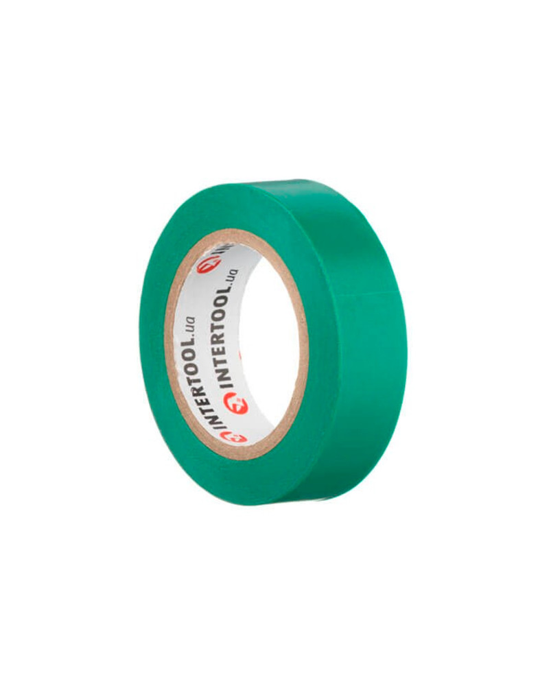 Стрічка ізоляційна Intertool - 10 м x 17 x 0,15 мм зелена (IT-0031)