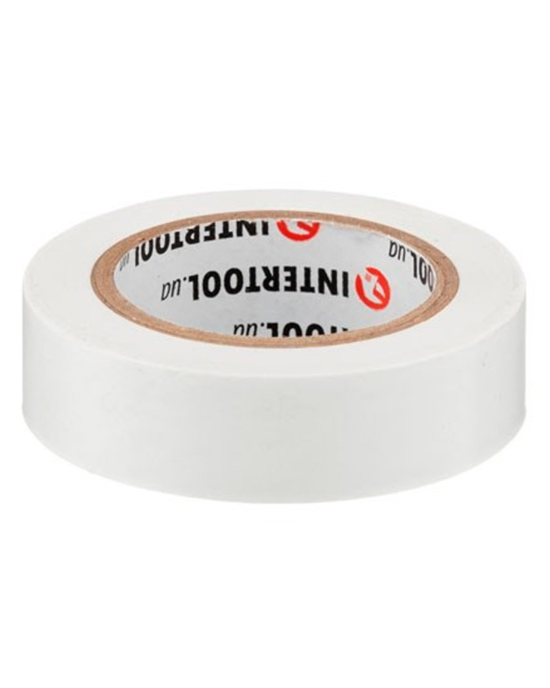 Стрічка ізоляційна Intertool - 10 м x 17 x 0,15 мм біла (IT-0033)