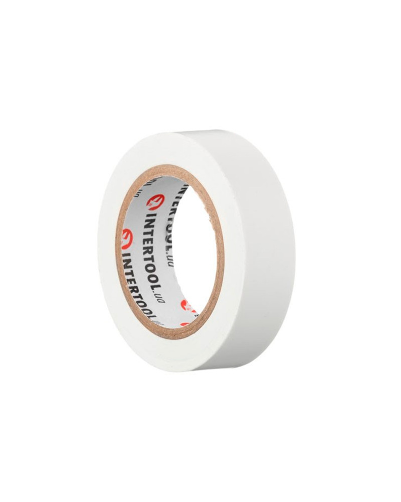 Стрічка ізоляційна Intertool - 10 м x 17 x 0,15 мм біла (IT-0033)