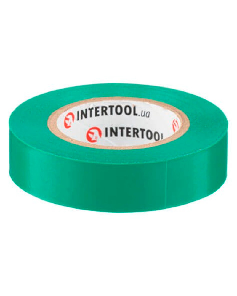 Стрічка ізоляційна Intertool - 15 м x 17 x 0,15 мм зелена (IT-0041)