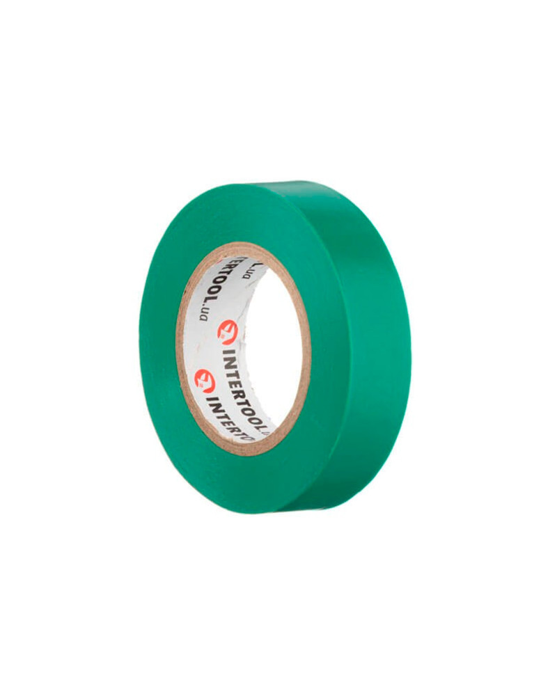 Стрічка ізоляційна Intertool - 15 м x 17 x 0,15 мм зелена (IT-0041)