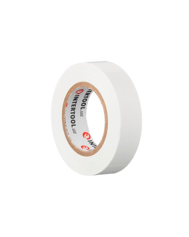 Стрічка ізоляційна Intertool - 15 м x 17 x 0,15 мм біла (IT-0043)