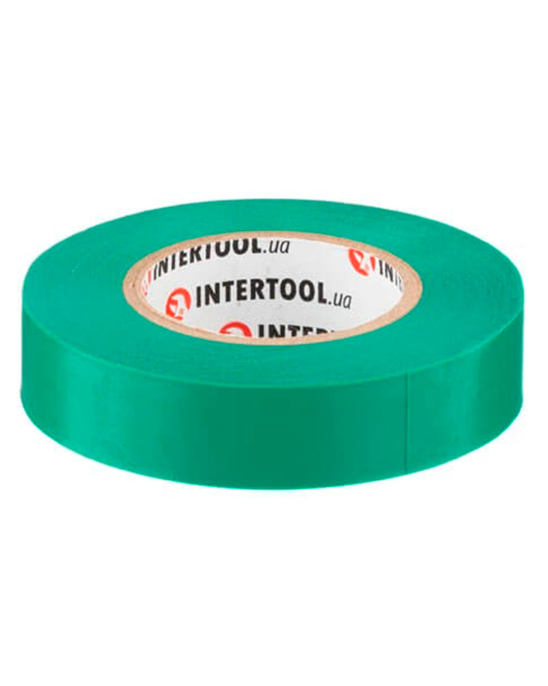 Стрічка ізоляційна Intertool - 20 м x 17 x 0,15 мм зелена (IT-0051)