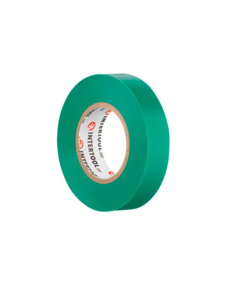 Стрічка ізоляційна Intertool - 20 м x 17 x 0,15 мм зелена (IT-0051)