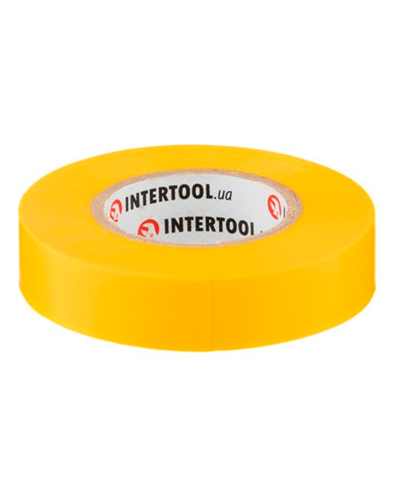 Стрічка ізоляційна Intertool - 20 м x 17 x 0,15 мм жовта (IT-0052)