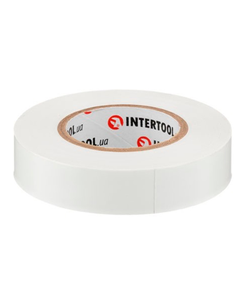 Стрічка ізоляційна Intertool - 20 м x 17 x 0,15 мм біла (IT-0053)