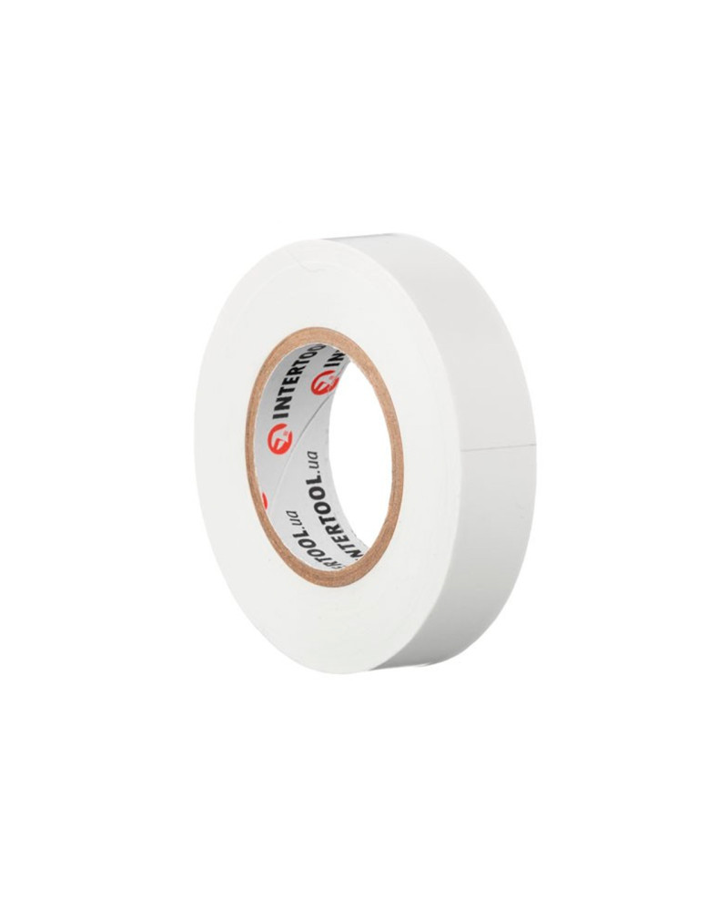 Стрічка ізоляційна Intertool - 20 м x 17 x 0,15 мм біла (IT-0053)