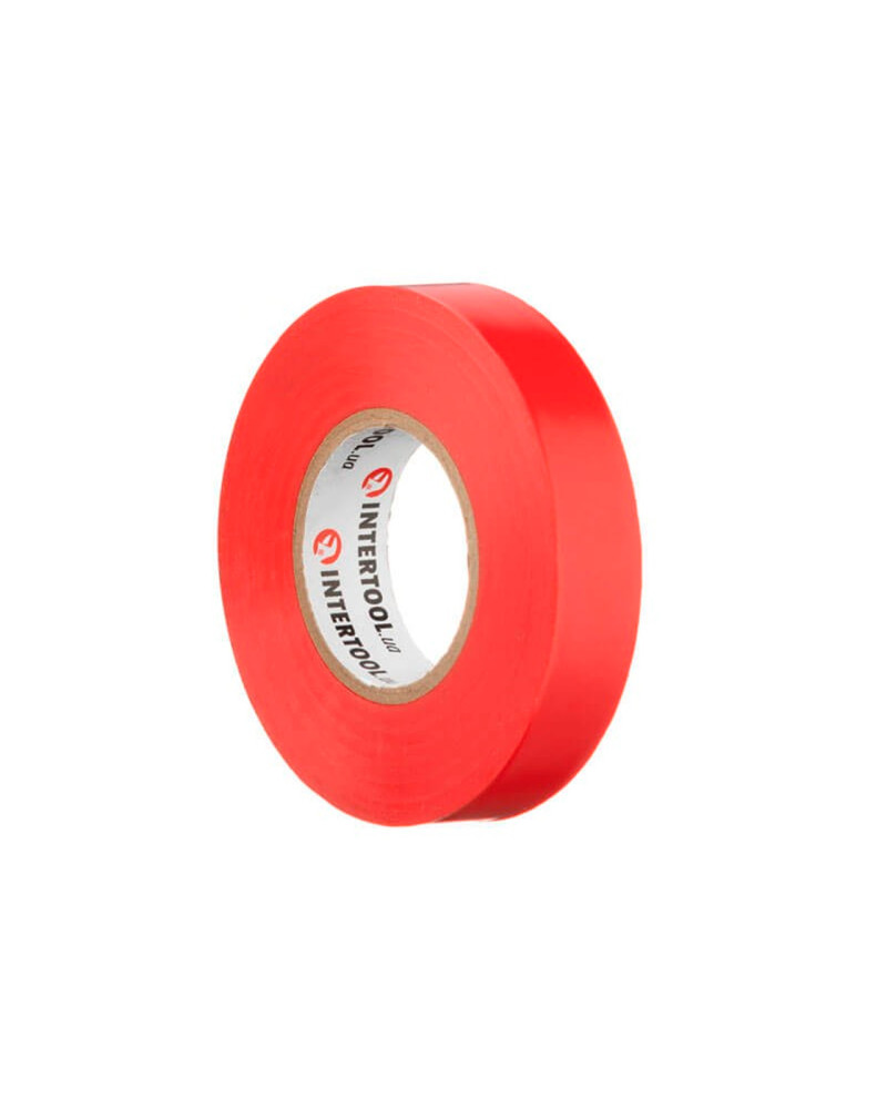 Стрічка ізоляційна Intertool - 25 м x 17 x 0,15 мм червона (IT-0060)