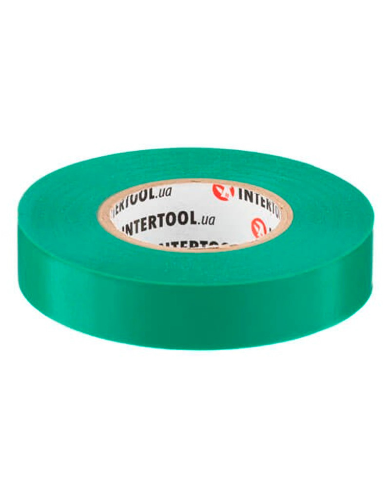 Стрічка ізоляційна Intertool - 25 м x 17 x 0,15 мм зелена (IT-0061)